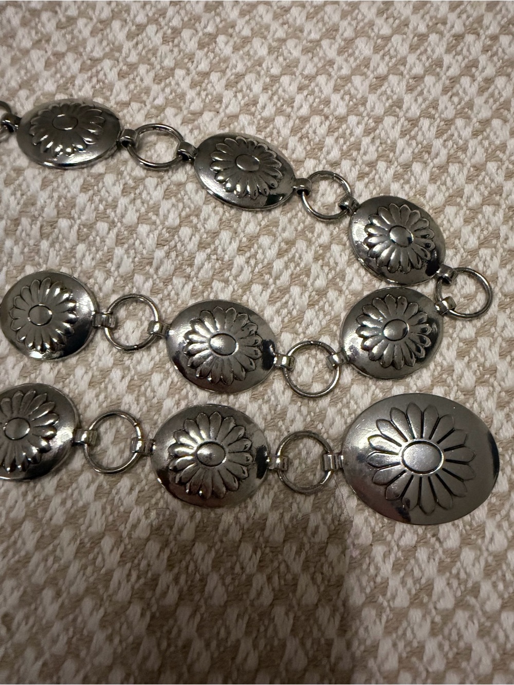 Haute Hippie Silver-Tone Western Concho Link Belt - Picture 2 of 3